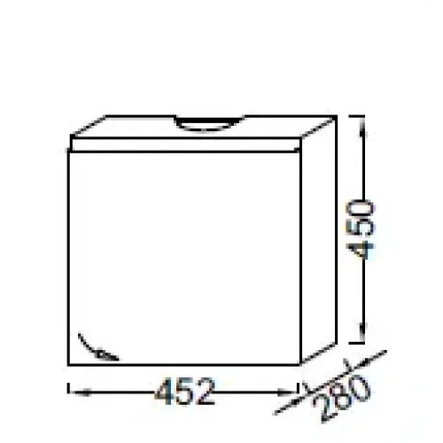 Модуль под раковину Odeon Up 45,2х28х45 см, белый блестящий, шарниры справа EB999D-N18 Jacob Delafon
