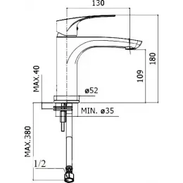 Смеситель для раковины Paffoni Lime LM071CR