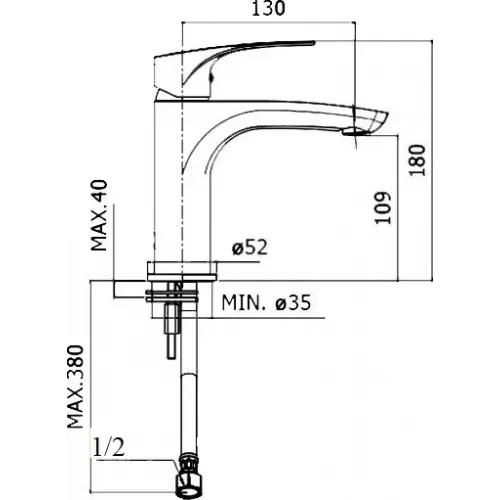 Смеситель для раковины Paffoni Lime LM071CR