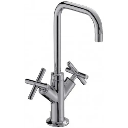 Высокий смеситель на столешницу Purist 29,6 см, поворотный излив, с донным клапаном E14595-3-CP Jacob Delafon