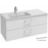 Модуль под раковину Vox 100х46х45,2 см, белый блестящий, для левосторонней раковины, 2 выдвижных ящика, прямоугольные ручки EB2075-R2-G1C Jacob Delafon