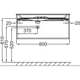 Комплект мебели для ванной Nouvelle Vague 81 см, коричневая кожа., подвесной монтаж, с подсветкой EB1413-NF+EB3030-NR2+EXAR112-Z-00 Jacob Delafon