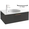 Модуль под раковину Odeon Rive Gauche 80х50,8х28,3 см, серый антрацит, ручка черная, 1 ящик EB2515-R9-N14 Jacob Delafon