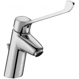 Смеситель для умывальника Easy неповоротный излив, с донным клапаном, холодный старт E18161-CP Jacob Delafon