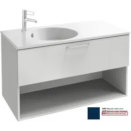 Модуль под раковину Odeon Rive Gauche 100х50,8х56,8 см, 1 ящик + ниша,морской синий матовый, ручка хром EB2554-R5-M88 Jacob Delafon