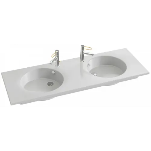 Подвесная раковина Odeon Rive Gauche 141х51,2х13,5 см, санфаянс, двойная EXAS112-00 Jacob Delafon