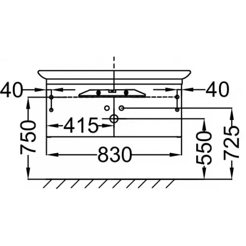 Модуль под раковину Presqu'ile 83х45х24,1 см, 1 ящик, ледяной коричневый глянцевый EB1100-N23 Jacob Delafon