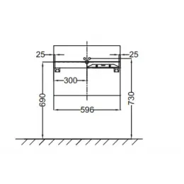 Модуль под раковину Terrace 60х48х38 см, белый блестящий, верхний ящик из цельного дерева, система push-to-open EB1185-G1C Jacob Delafon