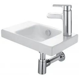 Подвесная раковина Odeon Up 40х25х9,5 см, 1 отверстие для смесителя с правой стороны, санфарфор E4799G-00 Jacob Delafon