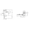Смеситель для биде Strayt с донным клапаном, термостат E98338-CP Jacob Delafon