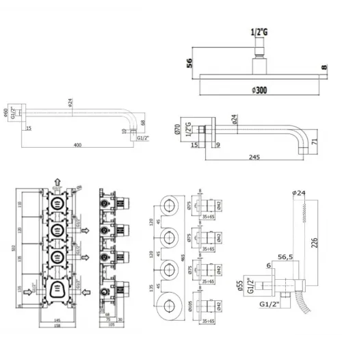 Комплект для ванны PAFFONI Modular Box KITMB019NO141KING