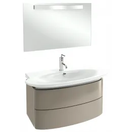 Комплект мебели для ванной Presqu'ile 100 см, ледяной коричневый лак, с подсветкой, подвесной монтаж E4436-00+EB1109-NF+EB1104-N23 Jacob Delafon