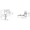 Смеситель для умывальника July неповоротный излив, с донным клапаном E16027-4D-CP Jacob Delafon