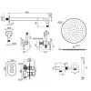 Комплект для душа Plumberia Selection IXO KITZXOT18CR