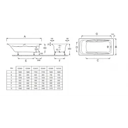 Чугунная ванна Repos 160х75 см, с отв. для ручек, антискользящее покр. E2929-00 Jacob Delafon