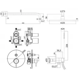 Комплект смесителей PAFFONI Light KITLIG015BO