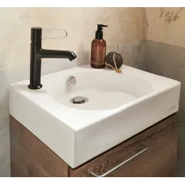 Подвесная раковина Odeon Rive Gauche 45х36х8,5 см, санфарфор, угловая EGN112-00 Jacob Delafon