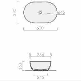Раковина накладная GALASSIA DREAM 7308