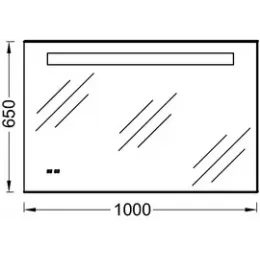 Зеркало 100х65 см, с подсветкой, с подогревом, с часами EB1161-NF Jacob Delafon