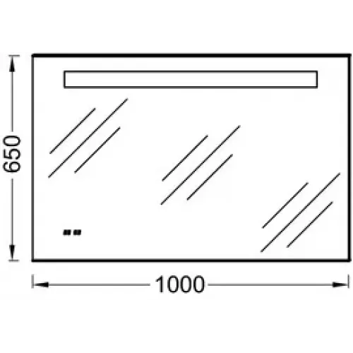 Зеркало 100х65 см, с подсветкой, с подогревом, с часами EB1161-NF Jacob Delafon