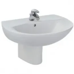 Подвесная раковина Patio 55х45х16 см, одно сквозное отверстие для смесителя, санфарфор E4158NG-00 Jacob Delafon