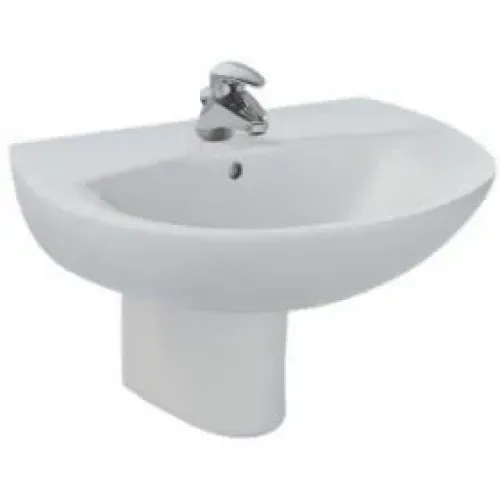 Подвесная раковина Patio 55х45х16 см, одно сквозное отверстие для смесителя, санфарфор E4158NG-00 Jacob Delafon