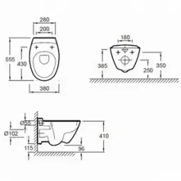 Комплект унитаза с инсталляцией Presqu'ile с клавишей хром, с микролифтом, быстросъемное, с кнопкой E29025-NF-M6 Jacob Delafon