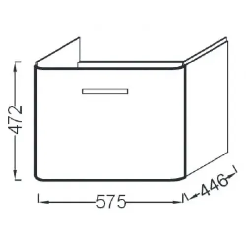 Комплект мебели для ванной Replay 60 см, серый ясень, с 1 ящиком, с подсветкой, подвесной монтаж E4485-00+EB1158-NF+EB1070-270 Jacob Delafon