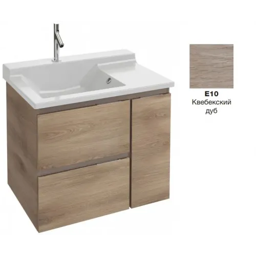 Модуль под раковину Soprano 76х53,5х63,4 см, квебекский дуб, 2 ящика, 1 боковая дверь EB1330-E10 Jacob Delafon