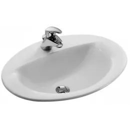 Накладная раковина Patio 56х43х15 см, без переливного отверстия, санфарфор, с отв. под смеситель E4155-X5-00 Jacob Delafon