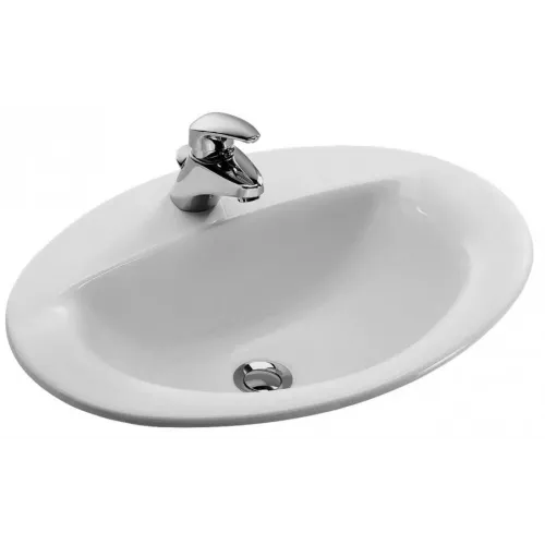 Накладная раковина Patio 56х43х15 см, без переливного отверстия, санфарфор, с отв. под смеситель E4155-X5-00 Jacob Delafon