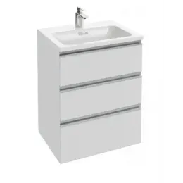 Модуль под раковину Vox 60х46х73,4 см, белый блестящий лак, 2 ящика, встроенные ручки EB2050-RA-G1C Jacob Delafon