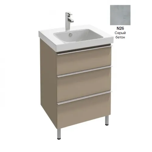 Модуль с раковиной Odeon Up 70 см, серый бетон, подвесной монтаж E4732-00+EB992-N26 Jacob Delafon