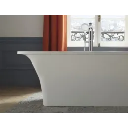 Напольный смеситель Avid полированный никель, мультирежимный ручной душ, неповоротный излив, никель, с лейкой E97367-BN Jacob Delafon