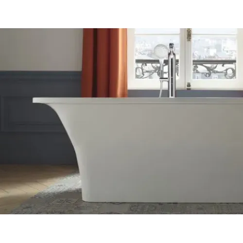 Напольный смеситель Avid полированный никель, мультирежимный ручной душ, неповоротный излив, никель, с лейкой E97367-BN Jacob Delafon