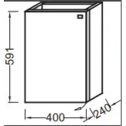 Модуль под раковину Pop laminar 40х24х59,1 см, шарниры слева, сливовый EB285-F26 Jacob Delafon