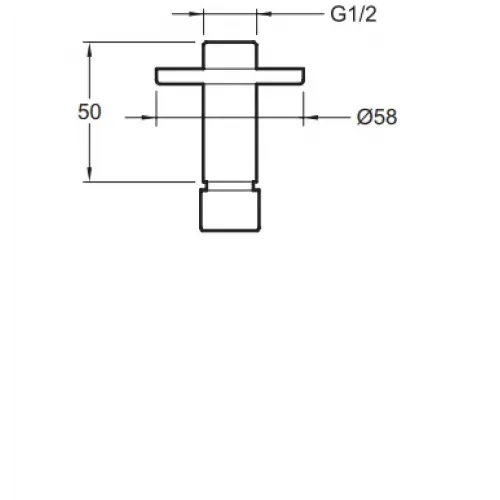 Потолочный кронштейн для верхнего душа 5 см E889-CP Jacob Delafon