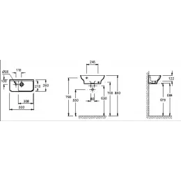 Подвесная раковина Struktura 50х26х12,2 см, санфарфор EGJ112-00 Jacob Delafon