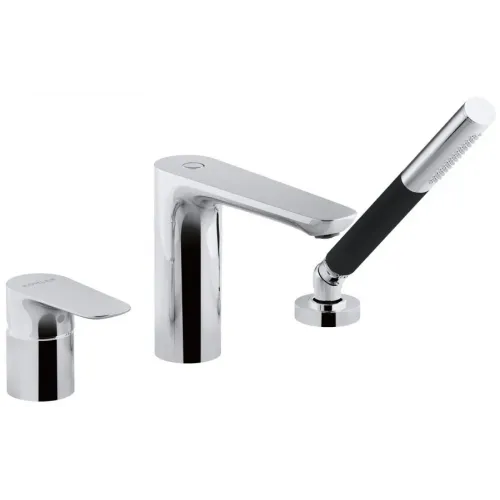 Смеситель на борт ванны Aleo 2 режима лейки, на 3 отв. E72292-CP Jacob Delafon