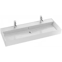 Подвесная раковина Vivienne 120х46,6х12 см, 2 отв. под смеситель, санфарфор, двойная EXBK112-00 Jacob Delafon