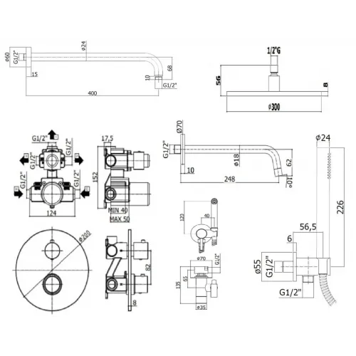 Комплект для ванны PAFFONI Light KITZLIQ019BO046KING