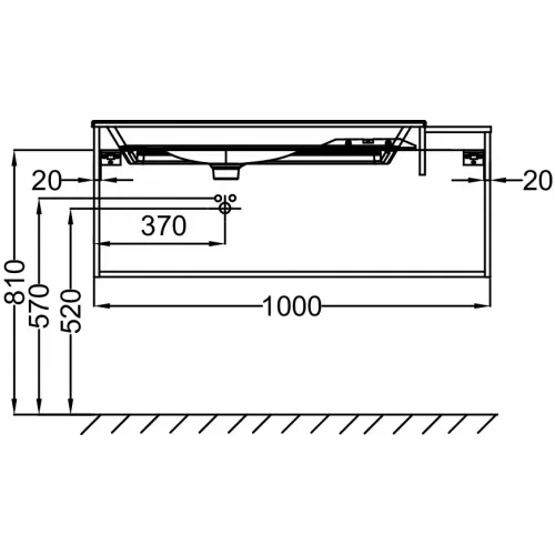 Модуль под раковину Nouvelle Vague 100х50,7х45,5 см, 2 ящика, белый глянцевый EB3031-G1C Jacob Delafon
