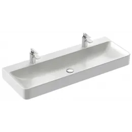 Накладная раковина Vox 120х45х13,5 см, слева и справа, отверстие перелива в передней части, с заглушкой перелива, санфарфор, с отв. под смеситель EVA122-00 Jacob Delafon