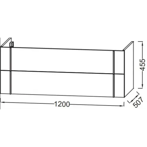 Модуль под раковину Nouvelle Vague 120х50,7х45,2 см, фактурный дуб EB3035-E73 Jacob Delafon
