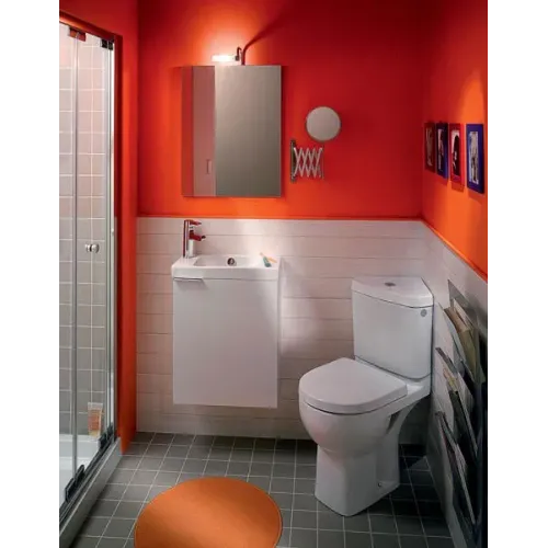 Унитаз-компакт Odeon Up 43х75 см, нижняя подводка, горизонтальный выпуск, угловой, без сиденья 18557K-00+E4741-00 Jacob Delafon