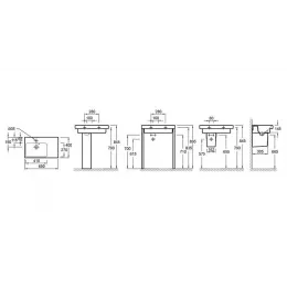 Модуль с раковиной Odeon Up 65 см, квебекский дуб, 1 выдвижной ящик, с правым крылом, подвесной монтаж E4757G-00+EB886-E10 Jacob Delafon