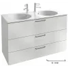 Модуль под раковину Odeon Rive Gauche 120х50,8х73,9 см, 3 ящика, белый глянцевый, ручки хром EB2535-R5-N18 Jacob Delafon