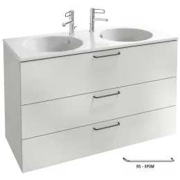 Модуль под раковину Odeon Rive Gauche 120х50,8х73,9 см, 3 ящика, белый глянцевый, ручки хром EB2535-R5-N18 Jacob Delafon