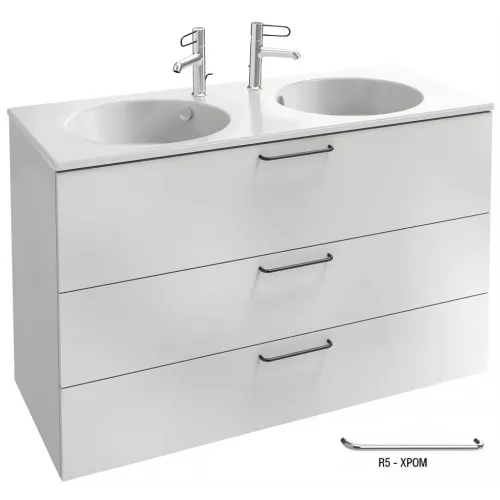 Модуль под раковину Odeon Rive Gauche 120х50,8х73,9 см, 3 ящика, белый глянцевый, ручки хром EB2535-R5-N18 Jacob Delafon