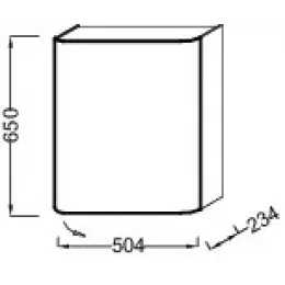 Шкаф Replay 50,4х23,4х65 см, серый ясень, 2 стеклянные полки, 2 полки на дверцах, правый EB1075D-270 Jacob Delafon